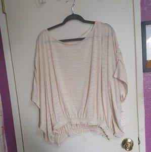 NWT| Free People Boat neck stripe knit top